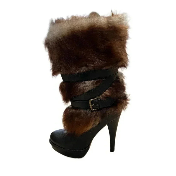 UGG Foxley Lamb’s Wool High Heel Boots - size 6 - Picture 6 of 9